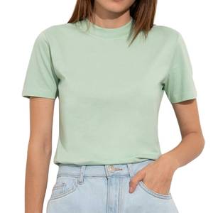 Camiseta de Cuello Redondo Color Crema para Mujer, Manga Corta, Corte Regular, Corazón Bordado, Estilo Casual, 100% Algodón Jersey, para Primavera/Verano - Product Image 6