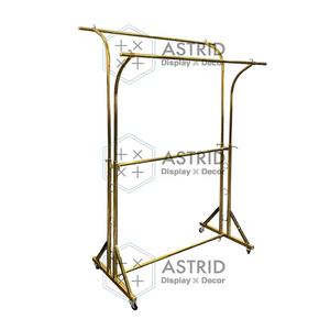 Porte-vêtements moderne en métal détachable pour femmes, hommes et enfants, avec rail à roulettes mobile - Product Image 4