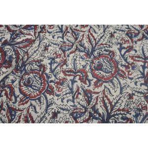 Latest Jaipuri Hand Block Printed Fabric Suppliers 100% Cotton Fabric Soft Natural Hand Printed Fabric by the Yard - Product Image 2