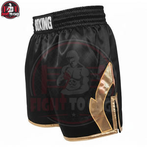 กางเกงชกมวยผ้าซาตินสีเขียวคุณภาพพรีเมียมขายส่ง แผ่นตาข่ายด้านข้างระบายอากาศได้ดี ผลิตจากโพลีเอสเตอร์ อุปกรณ์ฝึกซ้อมสำหรับฤดูใบไม้ร่วง ชุดสำหรับต่อสู้ในกรง - Product Image 3