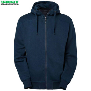 Sweat-shirt à capuche zippé bicolore pour homme, avec empiècements contrastants, en polaire multicolore, uniforme d'entraînement, veste d'extérieur - Product Image 3