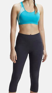 Women's Sports <b>Bra</b> <b>Blue</b> Color Contrast Design Adjustable Straps Yoga Fitness Support Medium Size - Product Image 5