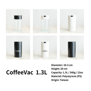 Bocal de stockage de grains de café cylindrique hermétique de qualité alimentaire moderne 1,3 L avec valve de dégazage unidirectionnelle 460 g 12 oz, résistant à l'humidité et aux odeurs - Product Image 2