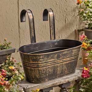 Maceta Colgante de Metal, Maceta Colgante de Hierro, Maceta Colgante de Latón, Cesta Colgante de Metal, Maceta Colgante para Balcón - Product Image 1