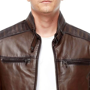 Custom Design New Causal Vintage <b>Leather</b> <b>Jacket</b> For <b>Men</b> Top Seller Breathable Winter Warm <b>Men</b> <b>Leather</b> <b>Jacket</b> - Product Image 6