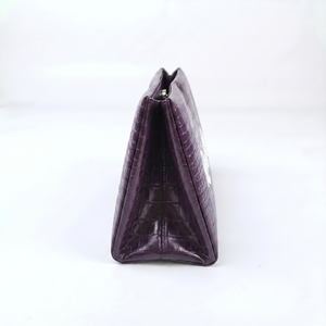 Rootsmen Custom Purple Premium Ins-Style PU Leather <b>Makeup</b> Bag Open Closure Lightweight Water Resistant Hanging Travel Cosmetic - Product Image 5