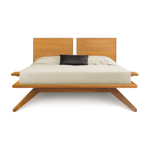 Wholesale Mid-Century Modern Floating Platform <b>Bed</b> | Solid Wood <b>Bed</b> with Angled Legs - Product Image 2