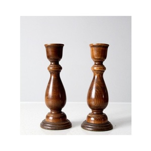 Natural Wood Votive Holder <b>Rustic</b> Tabletop Ornament for Home Decor Dining Area Bedroom <b>Console</b> Shelf Festivals and Celebrations - Product Image 5