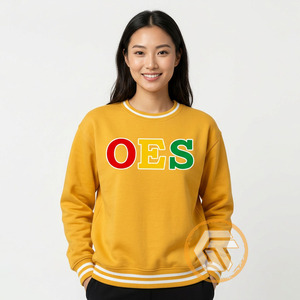 GREEK TREASURES Sudadera de Forro Polar con Cuello Redondo para Mujer, Bordado de Letras, Tejido Transpirable Ecológico, Ropa Casual de Otoño/Invierno - Product Image 4