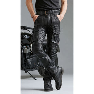 Pantalon de moto en cuir imprimé pour homme, grande taille, été/hiver, pour motard - Product Image 4