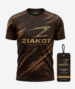 Camiseta Deportiva ZIAKOT para Hombre, Diseño Personalizado 3D con Estampado de Palmeras Hawaianas en Negro y Marrón - Product Image 3