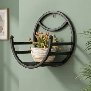Soporte de Pared para Macetas, Cesta para Plantas, Soporte Decorativo de Metal para Macetas, Estantes de Pared Interiores - Product Image 4