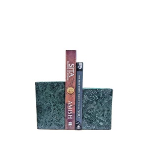 Sujetalibros de mármol verde en oferta, diseño cúbico moderno, soporte para libros de piedra resistente, sujeta libros de mármol de lujo, sujeta libros decorativos en forma de bloque. - Product Image 1