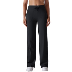 Nuevos Pantalones de Yoga Anchos con Bolsillos para Mujer, Transpirables, para Entrenamiento Físico, Deportivos, con Cintura Elástica - Product Image 6
