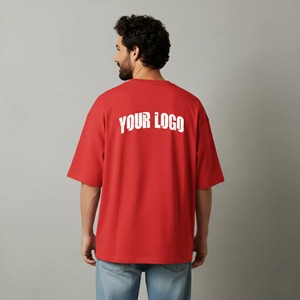 เสื้อยืดผู้ชาย OEM ระบายอากาศได้ดี ทรงหลวม ผ้าฝ้าย 100% เป็นมิตรกับสิ่งแวดล้อม ไม่เป็นขุย พิมพ์ลายโลโก้ตามสั่ง สไตล์ฮิปฮอป - Product Image 2