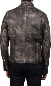 Iconic Distressed Brown Genuine Leather <b>Biker</b> <b>Jacket</b> Men Motorcycle <b>Jacket</b> - Product Image 3