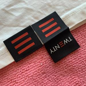 Étiquettes tissées personnalisées faites à la main avec logo, en damassé, lavables, bords découpés au laser, pli central, pour vêtements, chemises, faible MOQ - Product Image 6