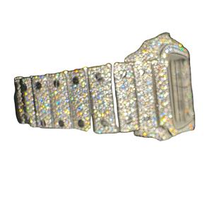 Reloj de Cuarzo con Diamantes de Imitación, Esfera Redonda, Deportivo, a la Moda, Resistente al Agua, Luminoso, de Lujo, con Cristal de Zafiro, para Hombre y Mujer - Product Image 1