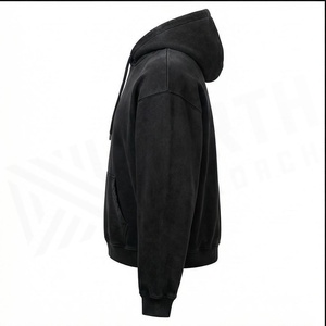 Sudadera con Capucha Extra Grande North Approach para Hombre, Negra, con Estampado de Felpa, Bolsillo Delantero, Corte Regular, Estilo Otoñal - Product Image 3