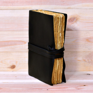 ALBORZ Full Grain Genuine <b>Leather</b> Vintage Journal Deckle Edge Paper A5 Size Unlined Pencil Painting Sketchbook Private Labeled - Product Image 2