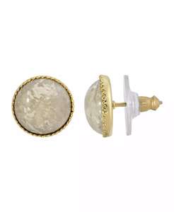 Orecchini rotondi Semi preziosi color oro | 2028 - Product Image 1