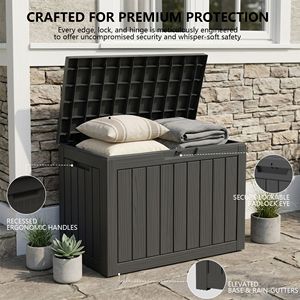 Bac de rangement noir moulé par injection de 45 gallons - Product Image 1