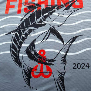 T-shirts de pêche respirants personnalisés en gros, fabricant OEM, fournisseur, polyester, séchage rapide, marque privée, en vrac - Product Image 4