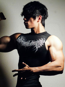 Débardeur Homme Personnalisé Grande Taille en Polyester pour Sport, Fitness, Entraînement Musculaire – Modèle Court - Product Image 2