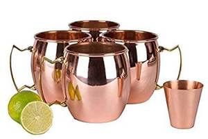 Fine Qualité Pur Cuivre Moscou Mule Tasses 16 oz Fait À La Main Surface Martelée En Gros - Product Image 2