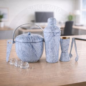 Cubetera de Acero Inoxidable de Lujo, Diseño Tradicional, Sostenible, Capacidad de 5L, Elegante Patrón Floral, Artículos de Bar Premium - Product Image 1