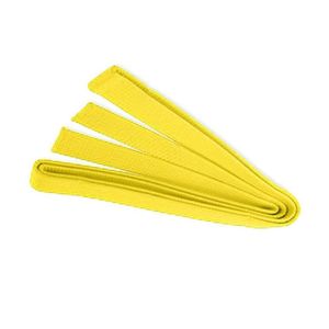 เข็มขัดฝึกศิลปะการต่อสู้คาราเต้สีเหลือง เข็มขัดฝึกซ้อมเทควันโดผ้าฝ้ายแบบเป็นชุดสำหรับนักเรียน เข็มขัดระดับมืออาชีพสำหรับ BJJ - Product Image 3