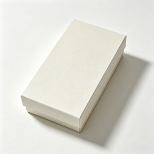 High-End Rigid <b>Gift</b> <b>Boxes</b> Rectangle Ivory Board Custom Craft Paper <b>Boxes</b> for <b>Wedding</b> Packaging Two-piece Box / Base & Lid Box - Product Image 2