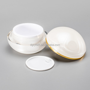 맞춤형 빈 크리에이 티브 라운드 그릇 모양의 스킨 케어 크림 항아리 럭셔리 30g 50g 골든 칼라와 아크릴 화장품 항아리 - Product Image 3