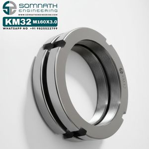Écrou de blocage DIN 981 KM32 pour usage industriel intensif, CLASSE 4, auto-bloquant, entièrement fileté, à droite, pour roulement, diamètre du trou 158 mm - Product Image 2