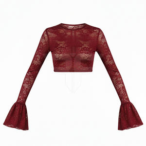 Top Corto de Poliéster/Algodón para Mujer, Personalizable con Logotipo Frontal, de Secado Rápido y Transpirable, Precio Bajo de Fábrica, Servicio OEM, Venta Caliente - Product Image 3