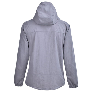 เสื้อแจ็คเก็ตกันลมมีฮู้ดสำหรับผู้ชาย สีเทาอ่อน โพลีเอสเตอร์ ปิดด้วยซิป สวมใส่สบายๆ สำหรับฤดูใบไม้ร่วง - Product Image 2