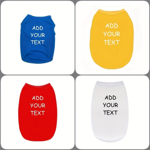 Custom Logo <b>Pet</b> 100% T Shirt Dog Vest Cat Tank Top Solid Color Summer Puppy Kitten <b>Clothes</b> made in Bangladesh manufactures - Product Image 3