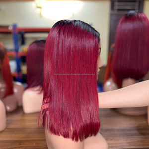 Perruques en cheveux humains vietnamiens très demandées, perruque longue bob sans colle avec dentelle HD, personnalisation couleur et texture, produits capillaires naturels - Product Image 5