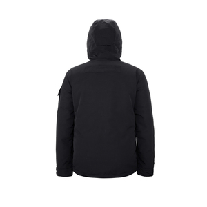 Men's Heated Hooded Puffer <b>Jacket</b> Winter Sporty <b>Thick</b> Polyester Nylon Zipper Closure Solid Color <b>Fleece</b> Lining Regular - Product Image 4