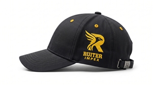 Gorra de Béisbol RUITER IMPEX Negra y Amarilla con Logotipo Bordado en 3D, Unisex, Casual, Ajustable, 100% Algodón, 58-60CM - Product Image 5