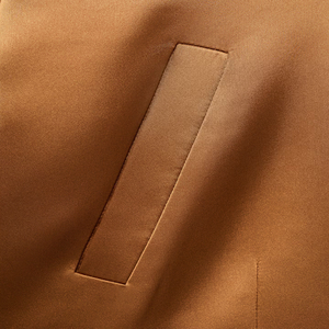 Customized <b>Lightweight</b> <b>Women</b> Satin Varsity <b>Jacket</b> Brown Color Long Sleeve Full Zip Up Woman Satin Bomber <b>Jacket</b> - Product Image 5