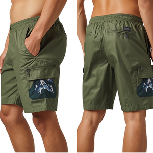 กางเกงขาสั้นไนลอนสำหรับผู้ชายแบบ Outdoor Ready พร้อมลาย Summit Trail และดีไซน์น้ำหนักเบาสำหรับการผจญภัย - Product Image 1
