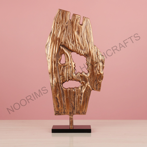 Escultura Abstracta de Madera Hecha a Mano, Arte Rústico Tallado, Decoración para Mesa de Sala de Estar - Product Image 3