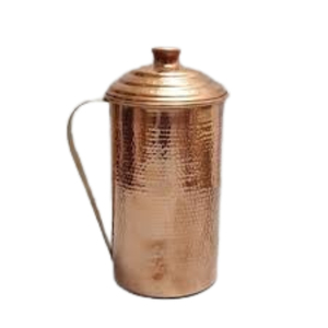 Carafe à eau en cuivre pur martelé avec couvercle, bienfaits ayurvédiques, pichet en cuivre artisanal pour la maison et l'hôtellerie, vaisselle écologique - Product Image 5