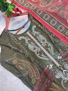 Conjunto de Salwar Kameez de Lujo en Georgette para Vino, con Bordado Pesado de Imitación de Espejo, Kurta Recta y Pantalón, para Fiestas Indias y Pakistaníes - Product Image 5