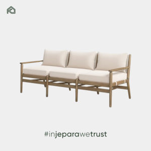 Conjunto de Sofás de Jardín de Madera de Teca Sólida, Hechos a Mano, Ecológicos, Resistentes a la Intemperie, para Exteriores, Patio, Hotel, Parque, Sala de Estar - Product Image 2