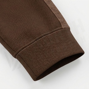Survêtement marron pour homme, fermeture éclair intégrale, couleur unie, vêtements de sport décontractés avec poches latérales, coupe classique, vêtements d'automne - Product Image 6