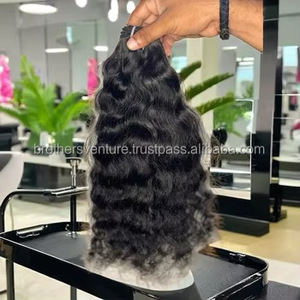 Extensiones de Cabello Humano Ondulado Indio de Color Claro al por Mayor, Doble Trama, Paquetes Crudos con Cutícula Alineada - Product Image 3