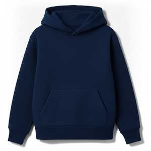 เสื้อสเวตเชิ้ตมีฮู้ดสีน้ำเงินกรมท่าสำหรับผู้ชาย ทรงปกติ สีพื้น ดีไซน์กระเป๋าเสื้อ สวมใส่สบายๆ สำหรับฤดูใบไม้ร่วง - Product Image 1