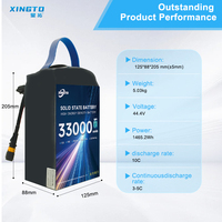Batterie Li-ion rechargeable semi-solide de haute qualité XINGTO 12S 33000mah 320Wh/kg certifiée CE LiNiMnCoO2 pour drone UAV